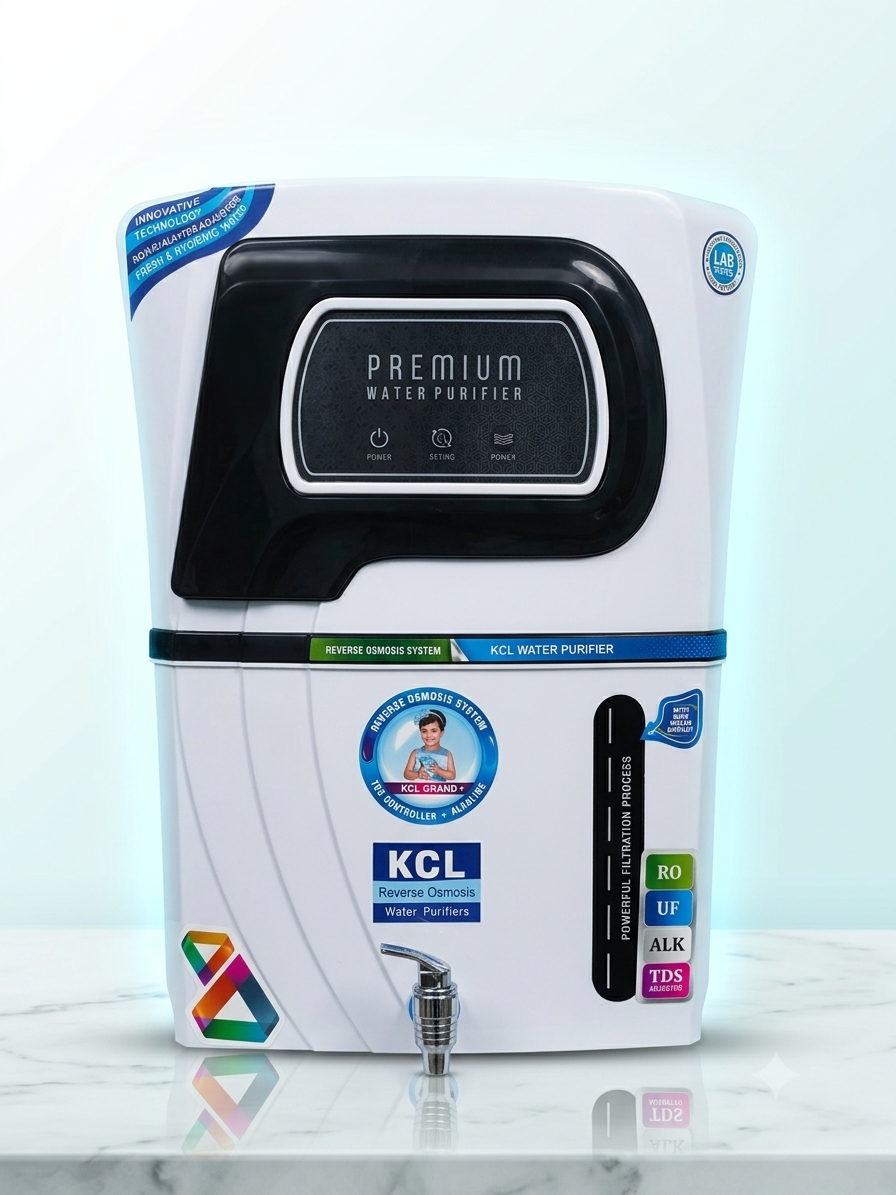 KCL Grand+ Premium RO+UF+ALK+TDS Water Purifier Grey